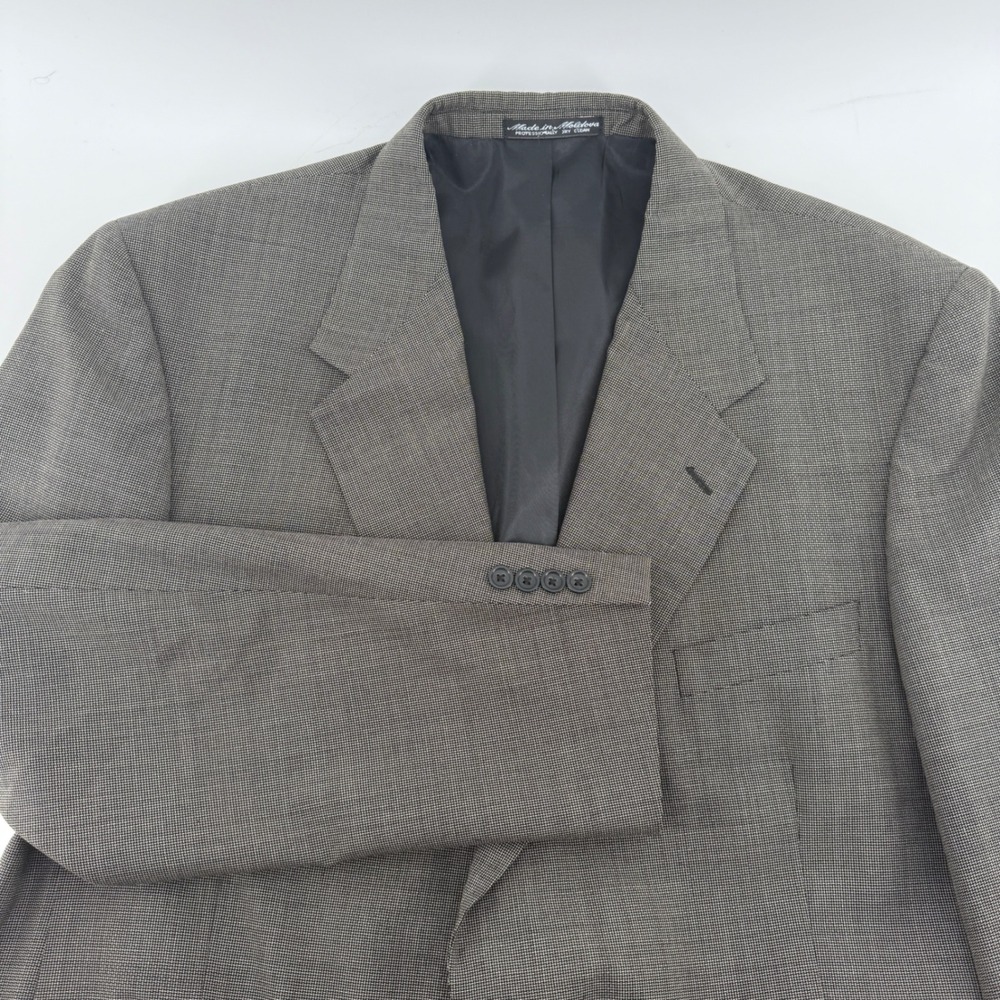 Kilburne and Finch Mens Blazer Jacket Gray‎ Wool Polyester Blend Size 46L